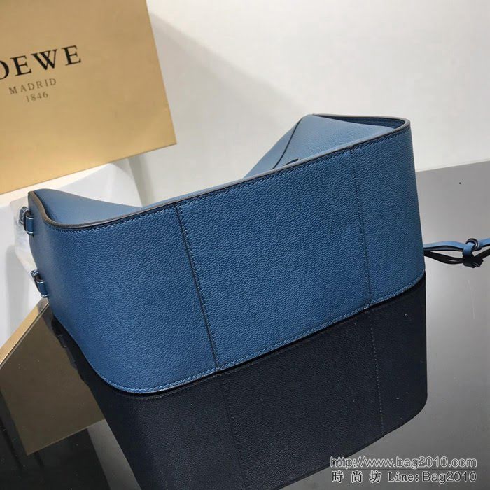 LOEWE羅意威 最新爆款 羅家Hammock系列 荔枝皮拼色 百搭款 小牛皮手提肩背包 0164  jdl1104